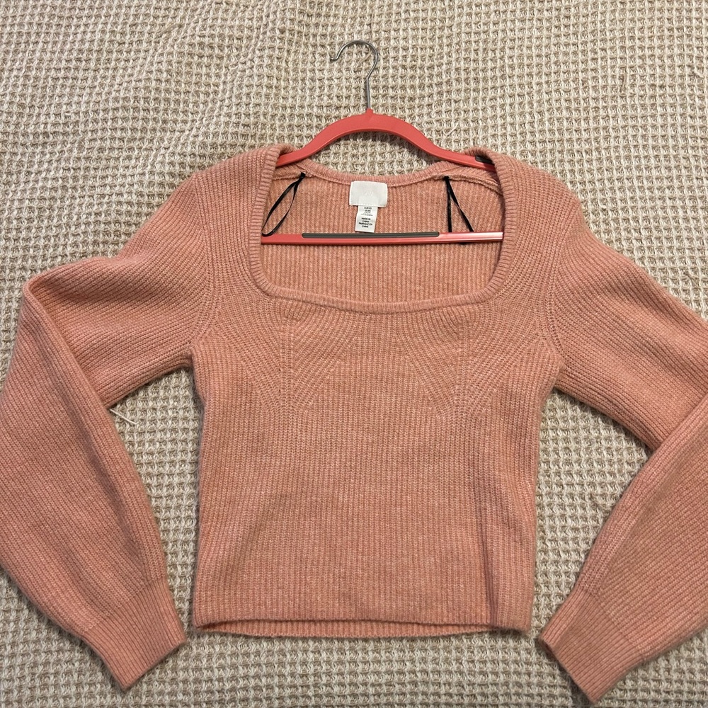 Women’s, pink, long sleeve top, H&M, XS